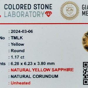1.17 Carat Natural Yellow Sapphire – Unheated Yellow Sapphires 2 yellow sapphires