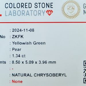 natural chrysoberyl