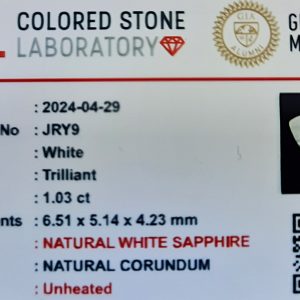 Natural White Sapphire